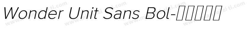 Wonder Unit Sans Bol字体转换